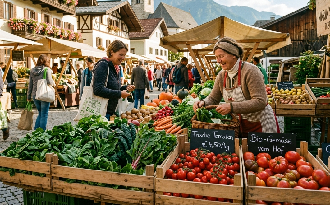 Saisonales Gemüse vom Bauernmarkt